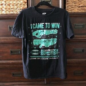 Nerf black short sleeve graphic tee in size L